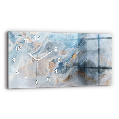Horloge murale horizontale Motif de marbre