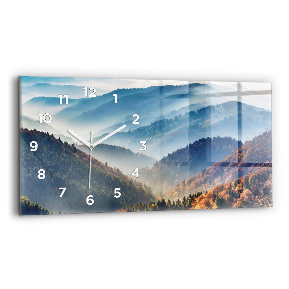 Horloge murale horizontale Paysage de montagne
