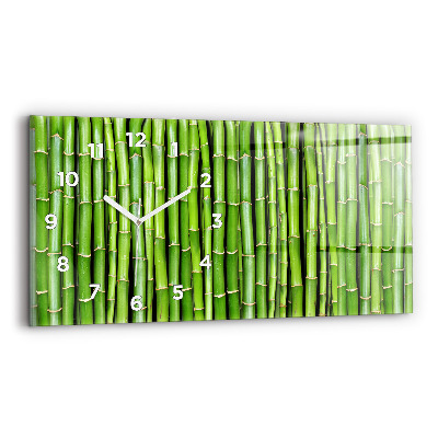 Horloge horizontale en verre Bambou asiatique