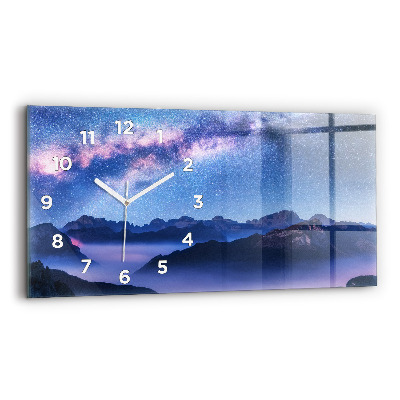 Horloge horizontale en verre Voie lactée