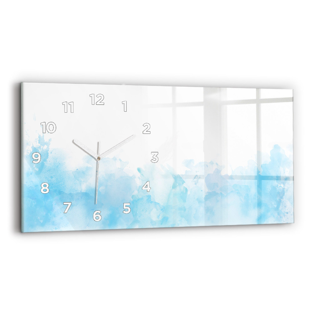 Horloge rectangulaire horizontale Taches peintes