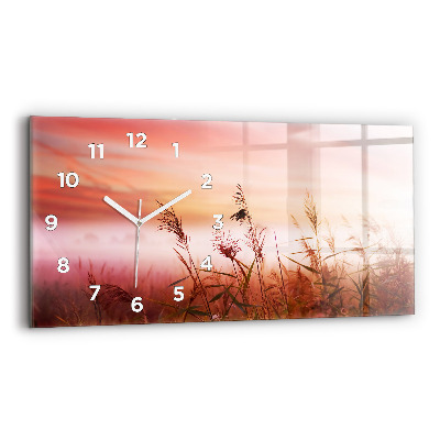 Horloge rectangulaire horizontale Matin brumeux