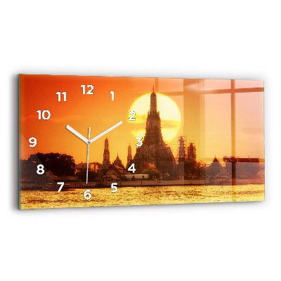 Horloge murale horizontale Wat arun Bangkok Thaïlande