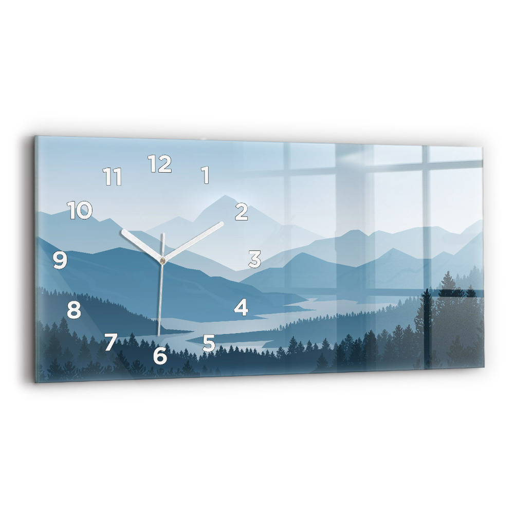 Horloge rectangulaire horizontale Paysage montagneux