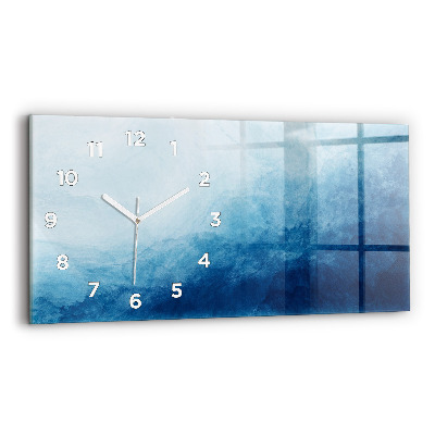 Horloge murale horizontale Eau abstraite