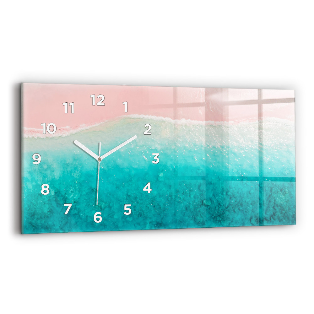 Horloge murale horizontale Plage de sable marin