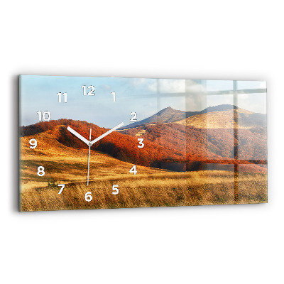 Horloge rectangulaire horizontale Paysage de montagne en automne