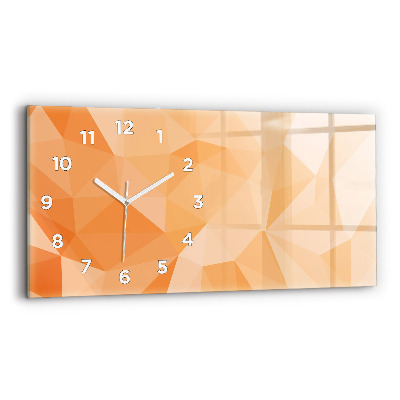 Horloge horizontale en verre Triangles abstraits