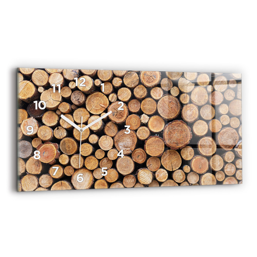 Horloge rectangulaire horizontale Anneaux d'arbres