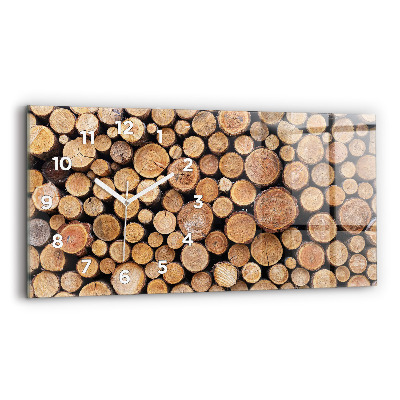 Horloge rectangulaire horizontale Anneaux d'arbres