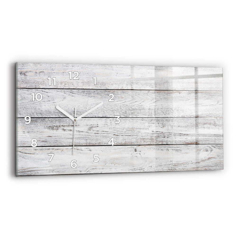 Horloge murale horizontale Planches peintes