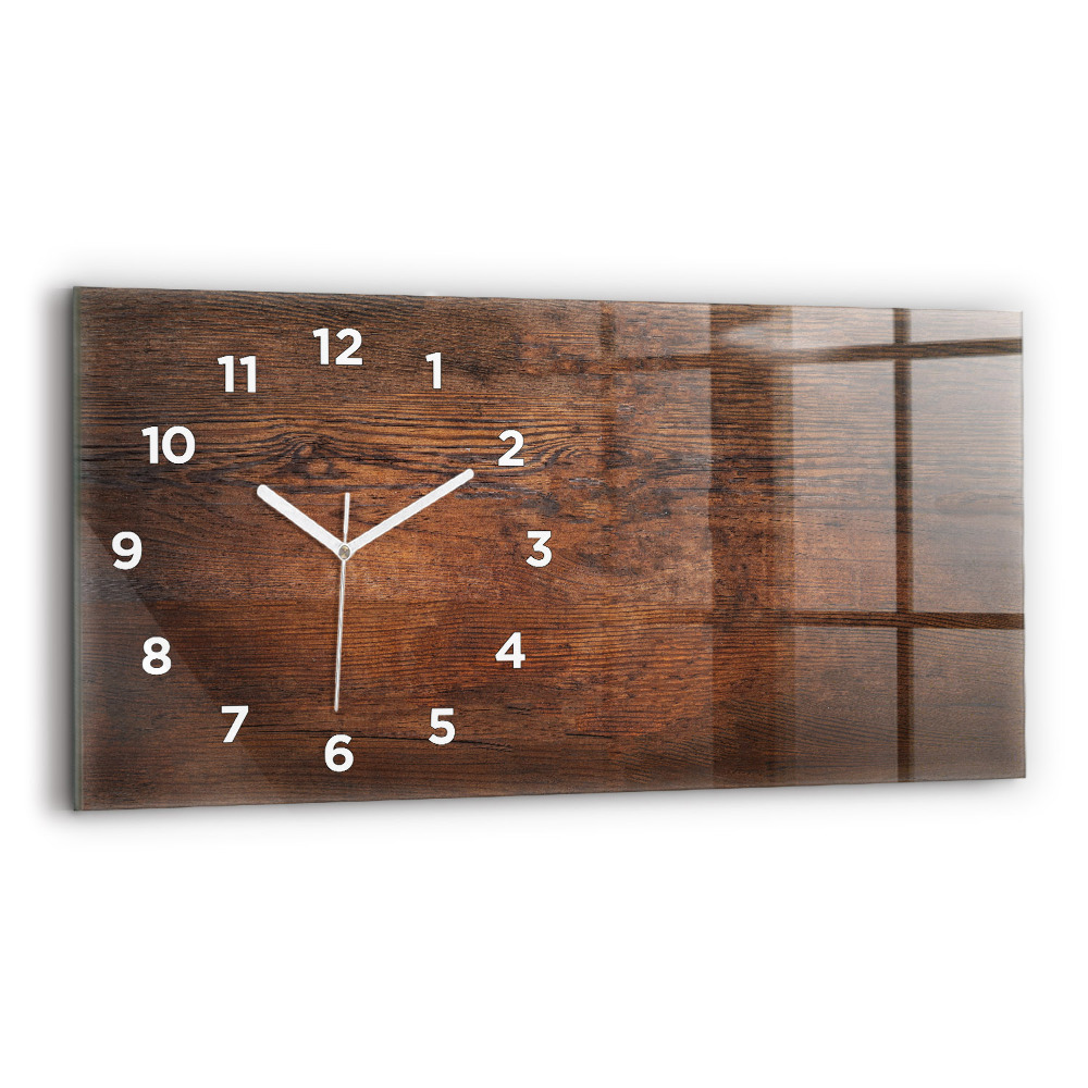 Horloge murale horizontale Vieux bois