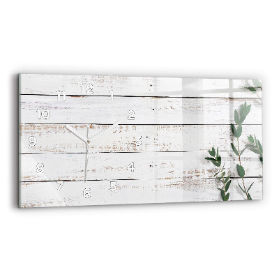 Horloge rectangulaire horizontale Planches en bois