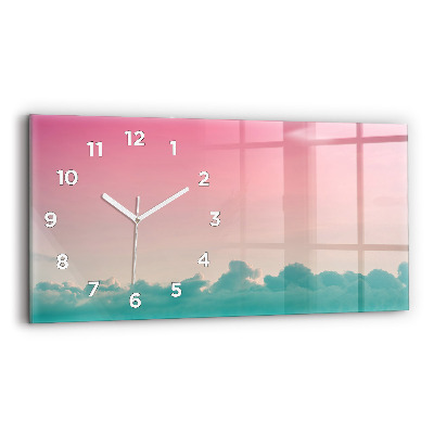 Horloge rectangulaire horizontale Ciel dégradé