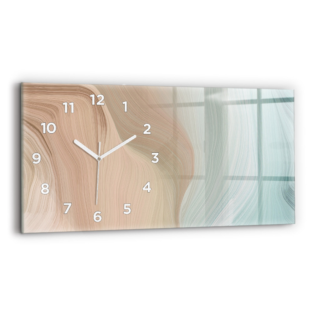 Horloge rectangulaire horizontale Abstraction de vagues