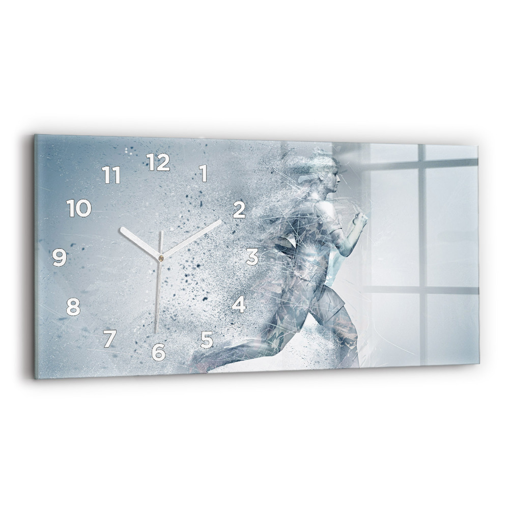Horloge horizontale en verre Homme courant