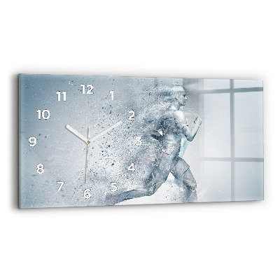 Horloge horizontale en verre Homme courant