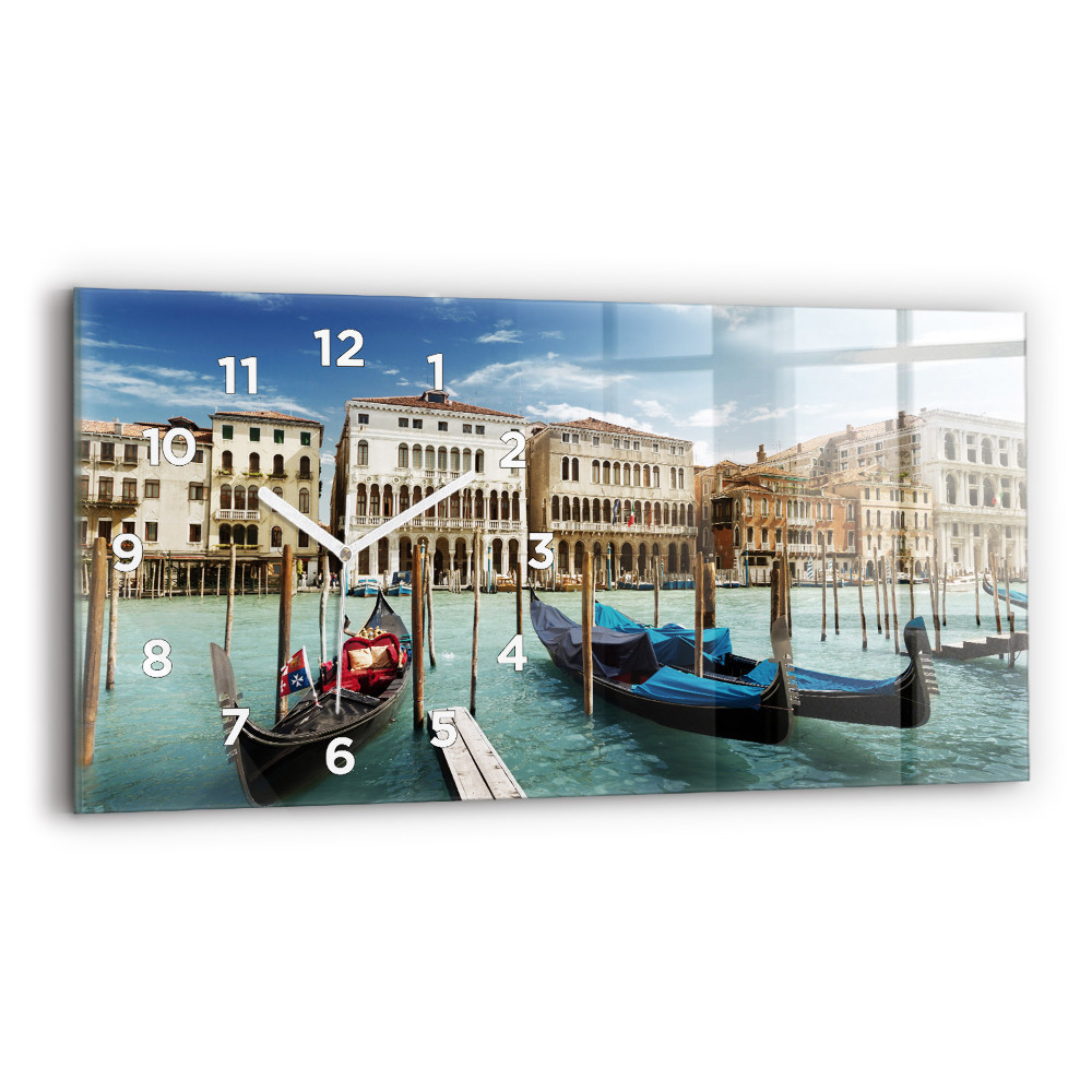 Horloge rectangulaire horizontale Gondoles Venise Italie