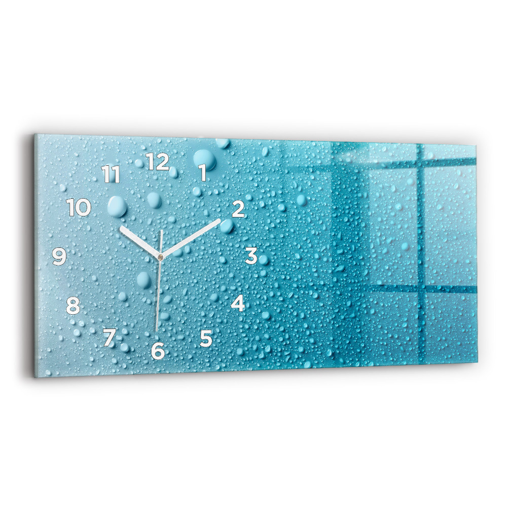 Horloge rectangulaire horizontale Gouttes d'eau