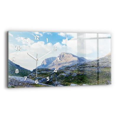Horloge horizontale en verre Paysage rocheux