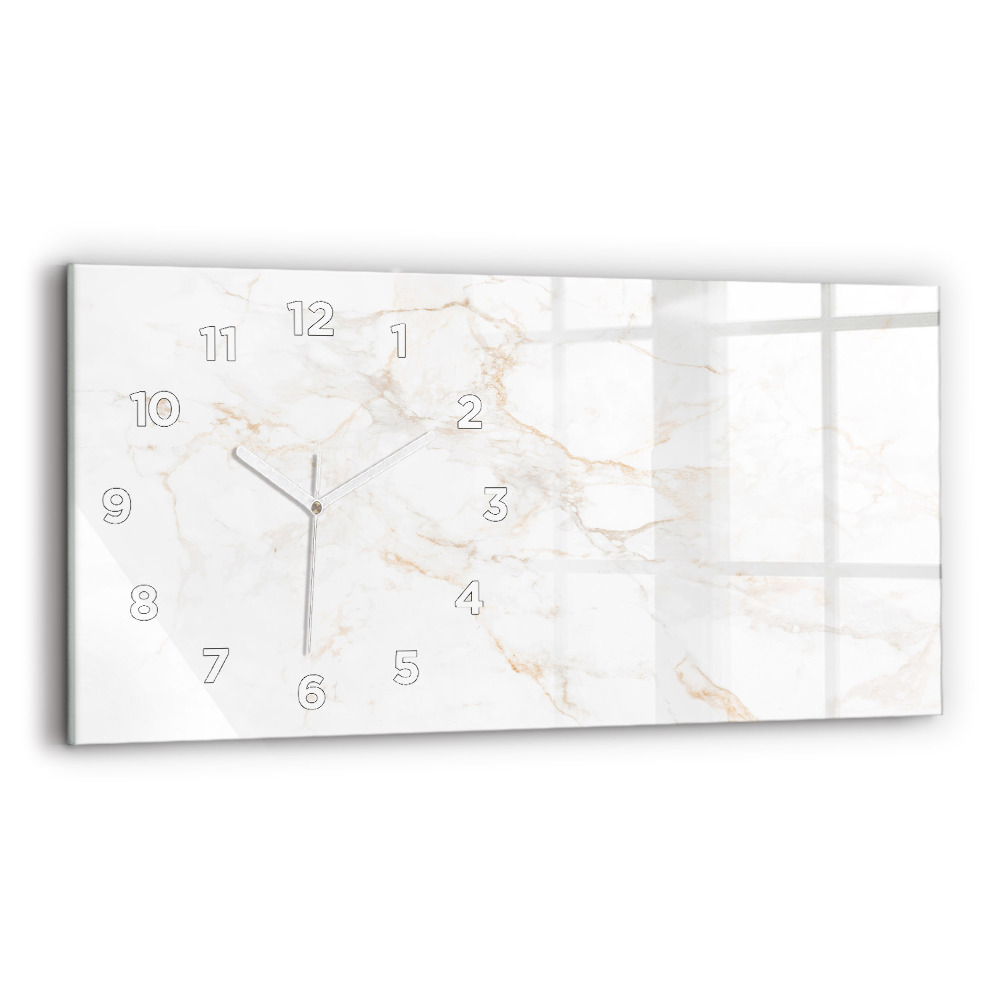Horloge murale horizontale Marbre élégant