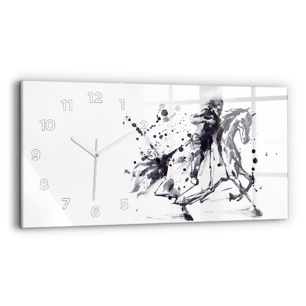Horloge rectangulaire horizontale Chevalier à cheval