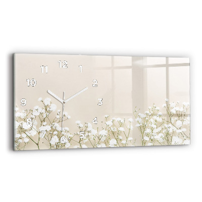 Horloge rectangulaire horizontale Fleurs épanouies