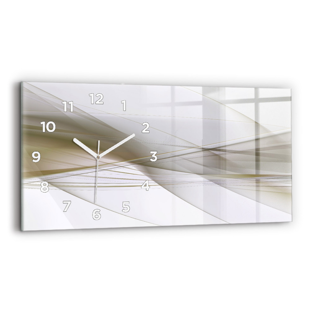 Horloge horizontale en verre Abstraction lumineuse