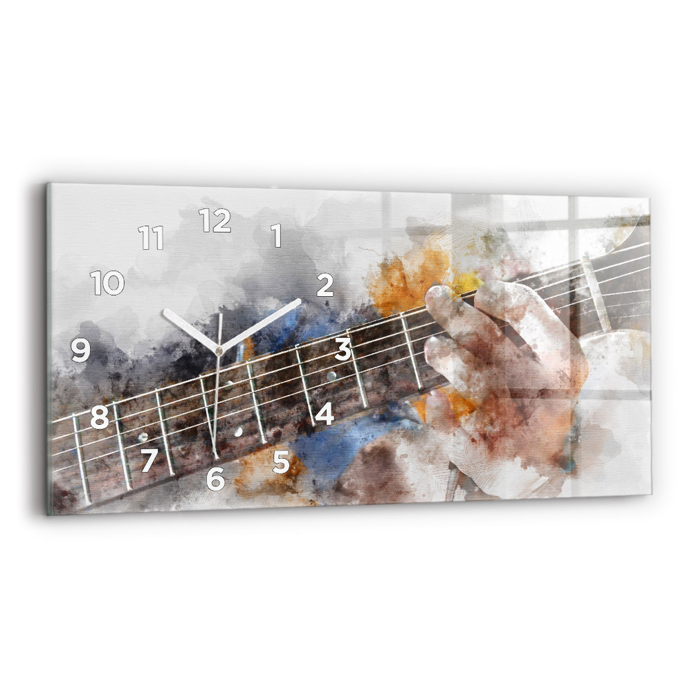 Horloge murale horizontale Guitare