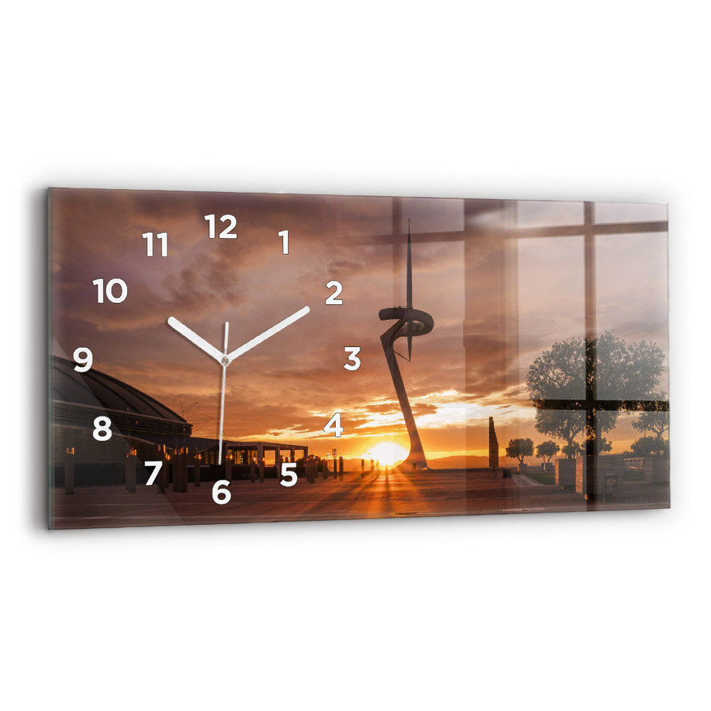 Horloge horizontale en verre Parc olympique de Barcelone