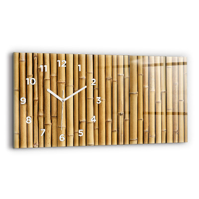 Horloge horizontale en verre Poteaux de bambou