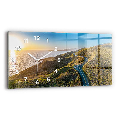Horloge horizontale en verre Route de San Francisco