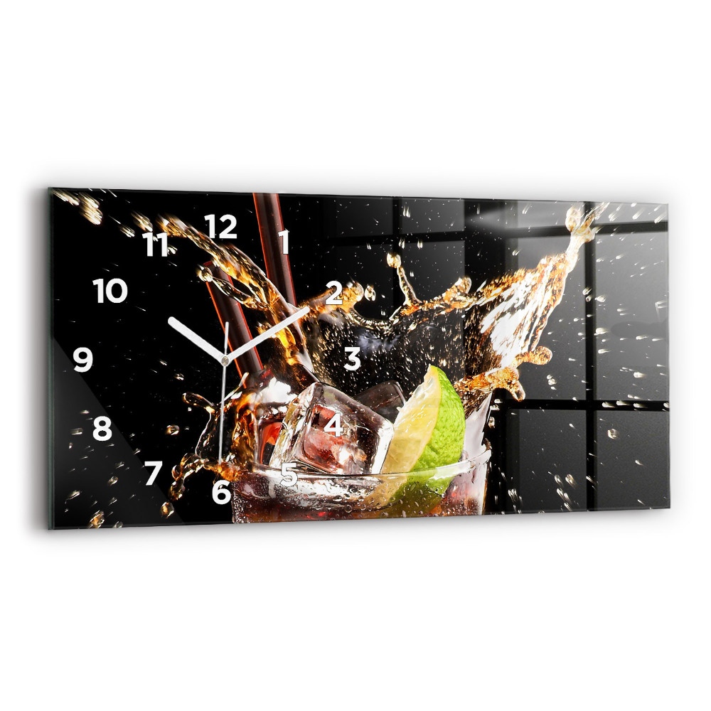 Horloge rectangulaire horizontale Boisson sur la glace