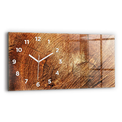 Horloge murale horizontale Vieux tronc d'arbre
