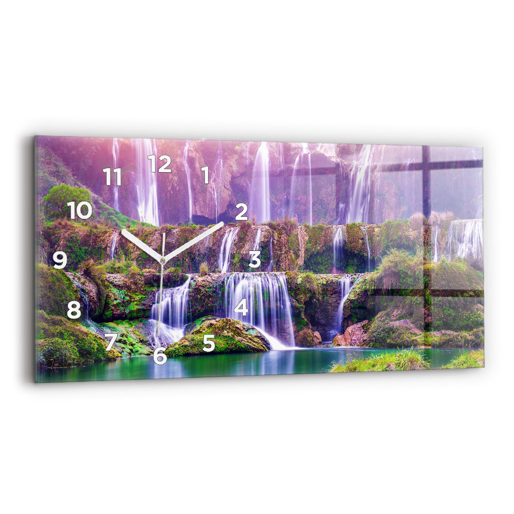 Horloge rectangulaire horizontale Chute d'eau Jiulong Chine