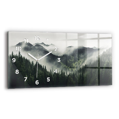 Horloge rectangulaire horizontale Paysage de forêt