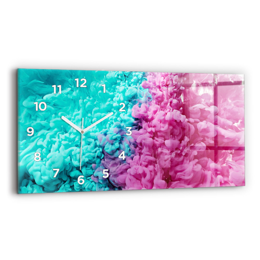 Horloge rectangulaire horizontale Art moderne - taches