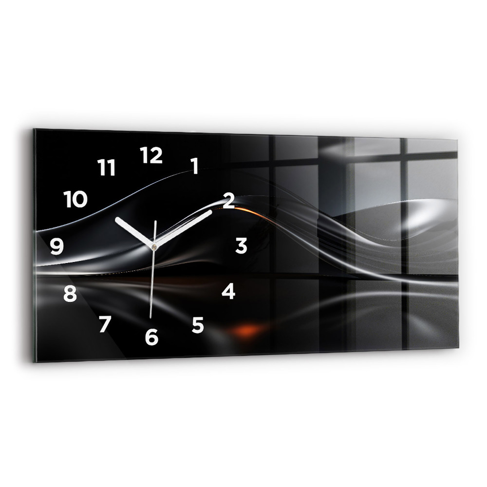 Horloge horizontale en verre Abstrait