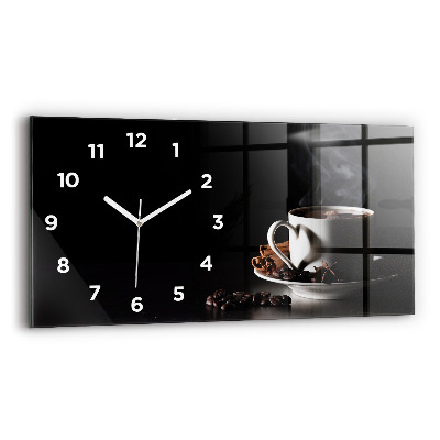 Horloge rectangulaire horizontale Tasse à café