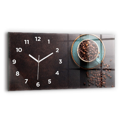 Horloge rectangulaire horizontale Tasse de café