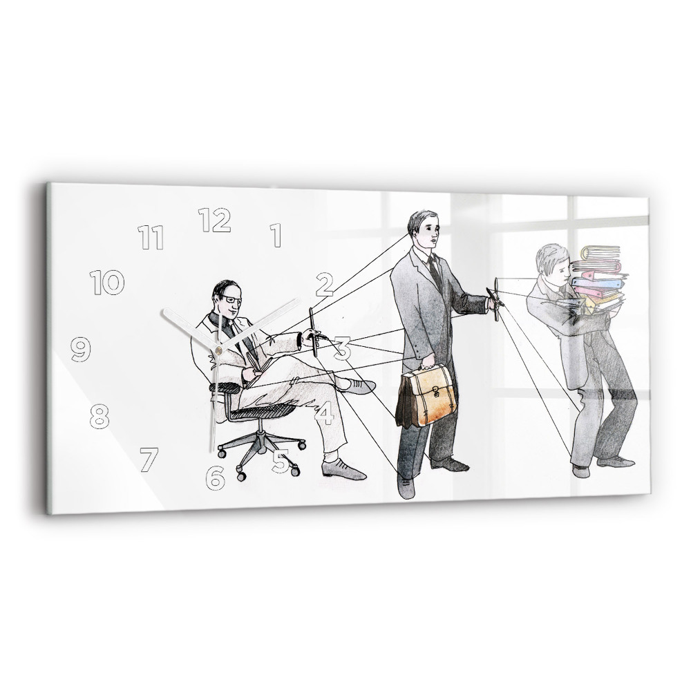 Horloge murale horizontale Personnages en marionnettes