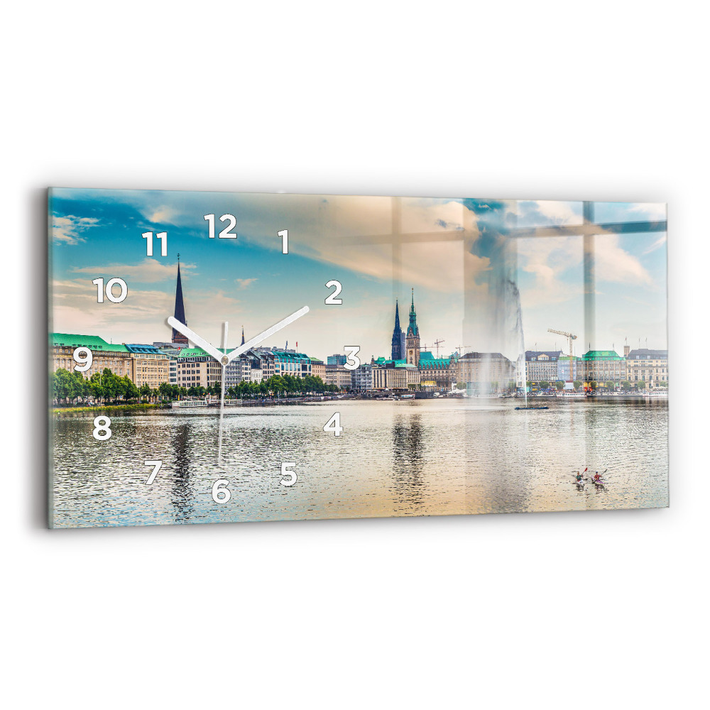 Horloge rectangulaire horizontale Binnenalster à Hambourg