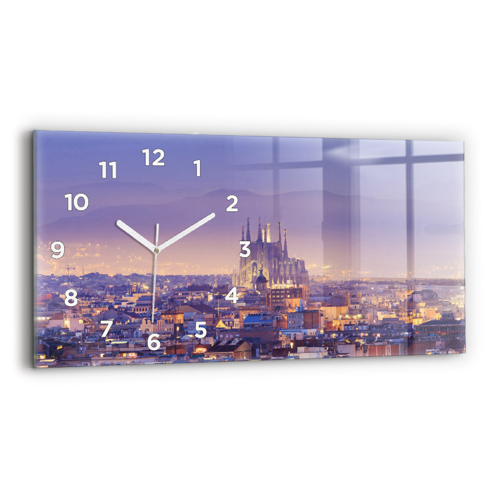 Horloge rectangulaire horizontale Vue de Barcelone