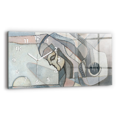 Horloge murale horizontale Peinture abstraite