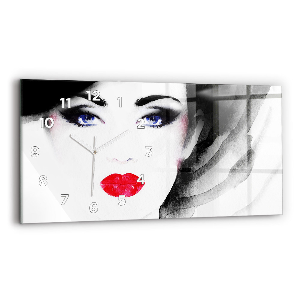 Horloge rectangulaire horizontale Portrait de femme