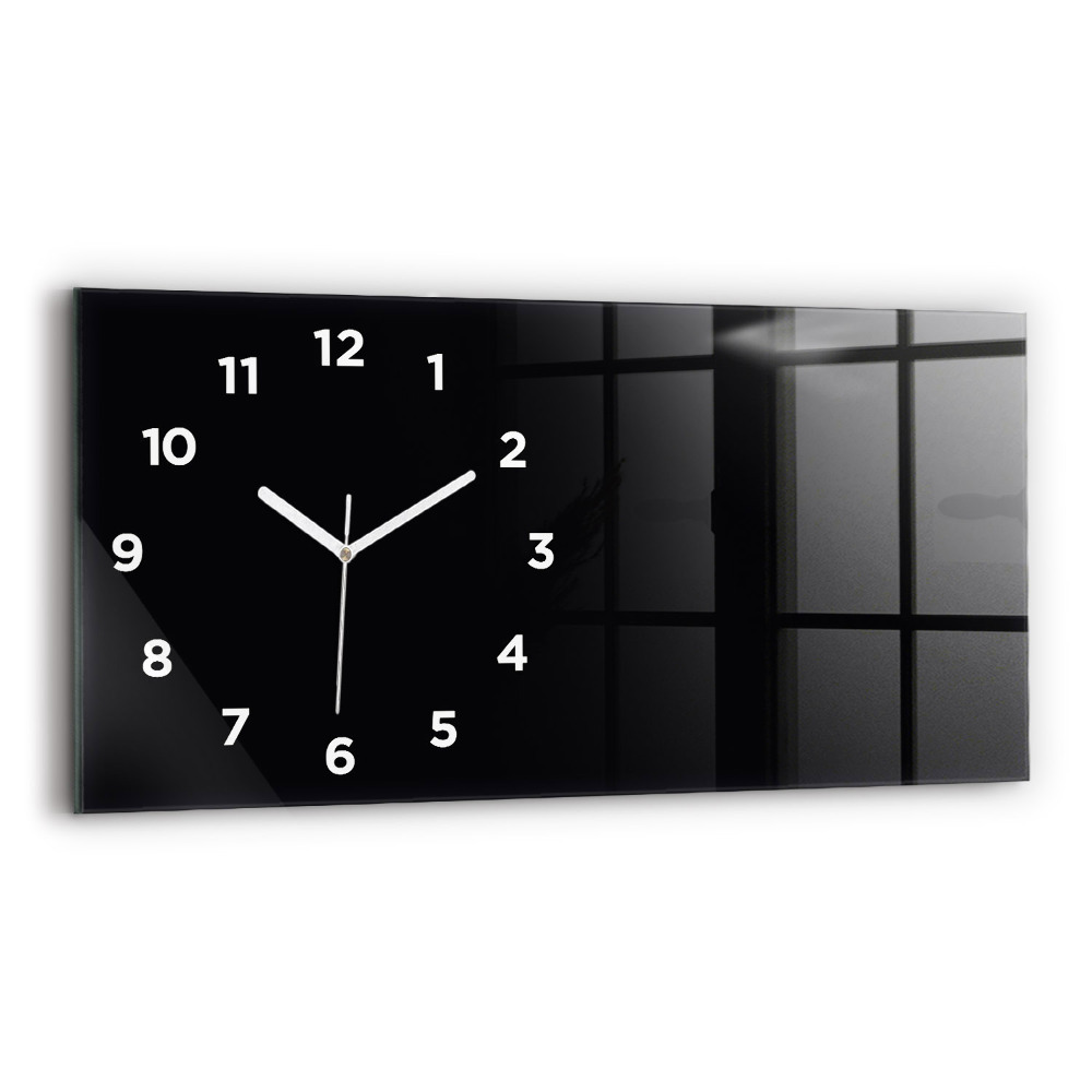 Horloge murale horizontale Couleur noire