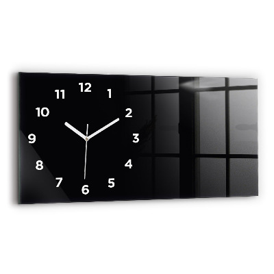 Horloge murale horizontale Couleur noire