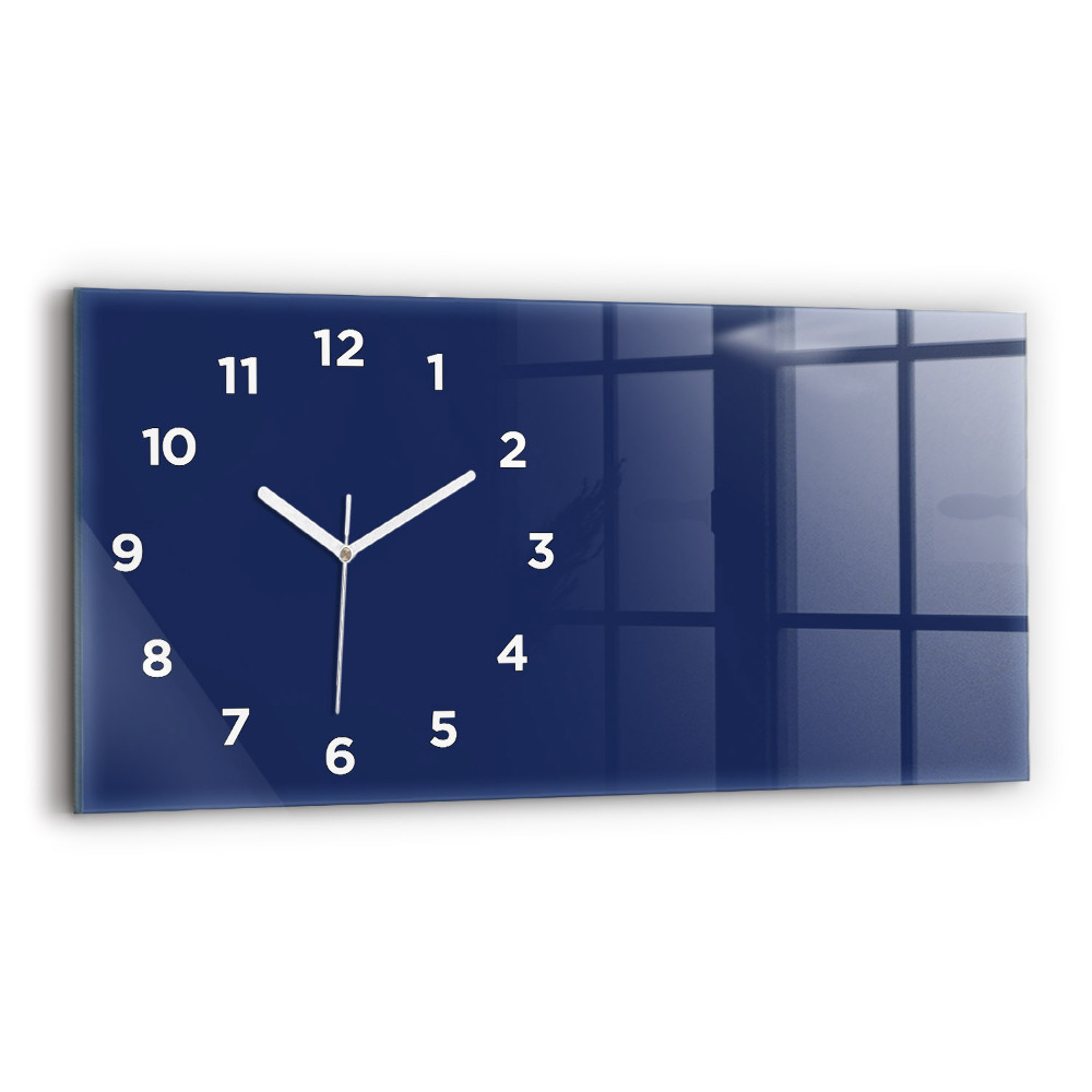 Horloge rectangulaire horizontale Bleu marine