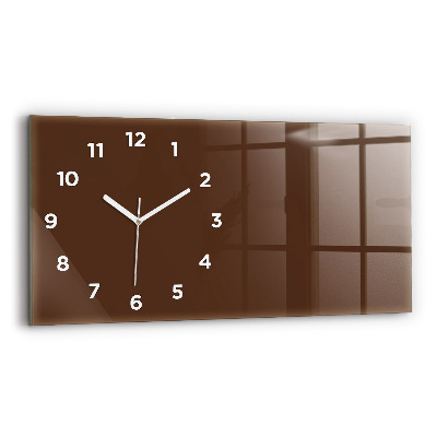 Horloge rectangulaire horizontale Couleur marron