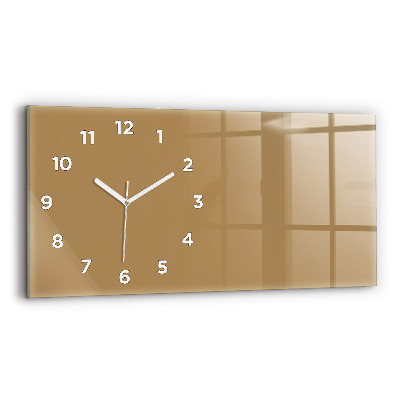 Horloge murale horizontale La couleur beige foncé